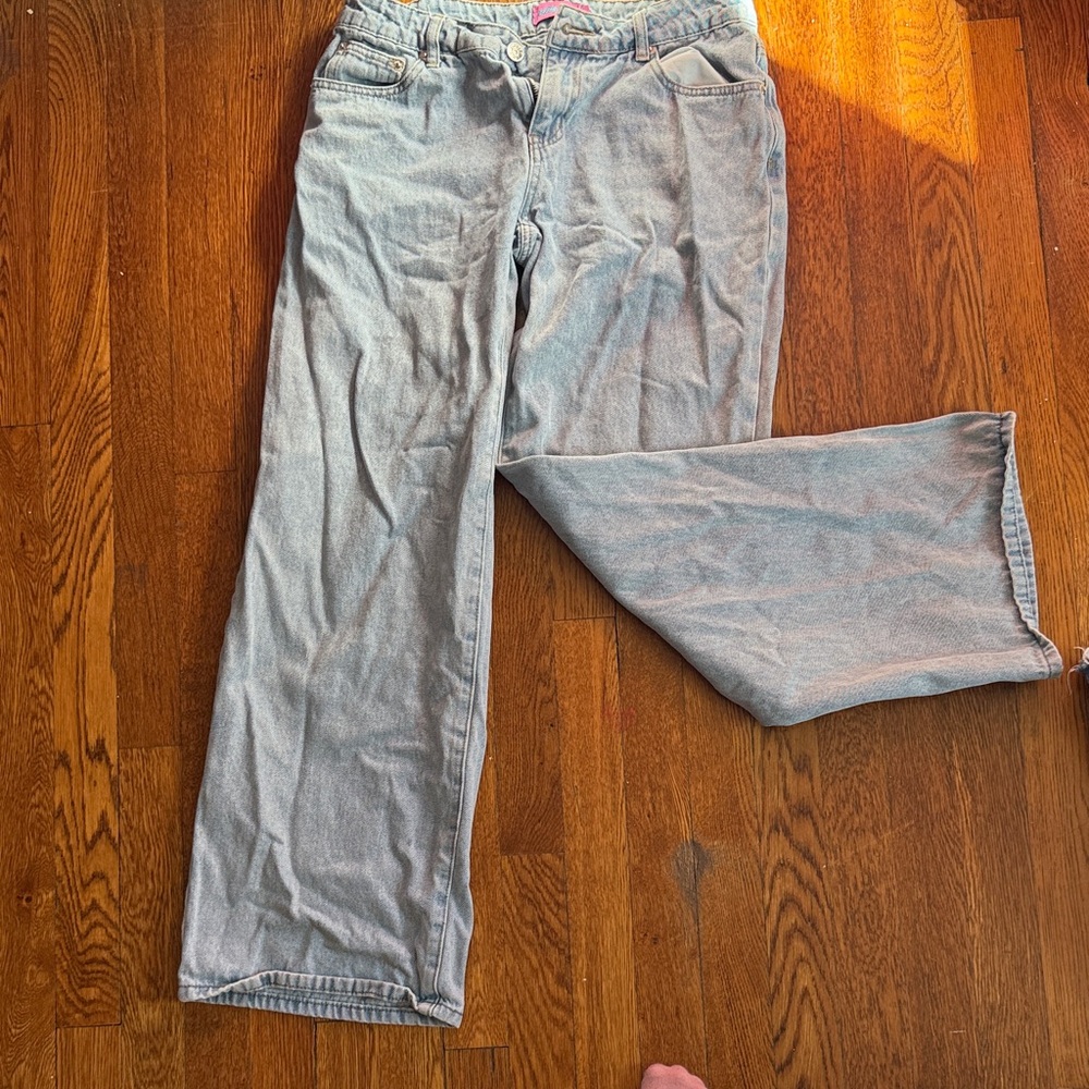 Edikted Light Blue Straight Leg Jeans